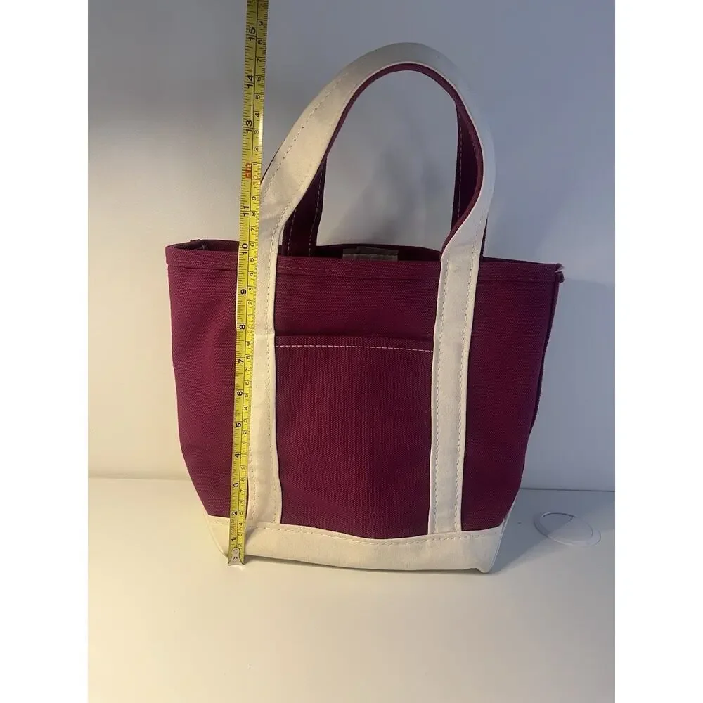 Vintage L.L. Bean Boat & Tote Two Tone Purple Wine RARE Made in USA EUC 90s VTG